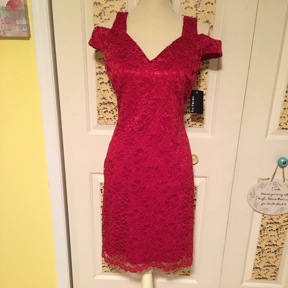 NWT Red Lacy Women’s Dress Size 10